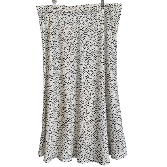 🖤 HATCH Spot Print Midi Skirt Size 3 L - XL Made in USA Flowy Pull-On - Picture 2 of 6